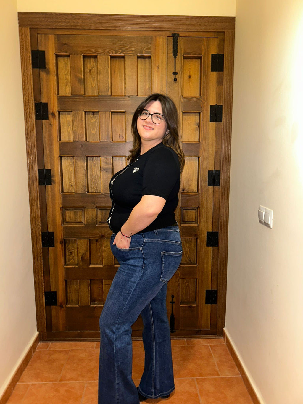 JEANS DE MEZCLILLA ACAMPANADO