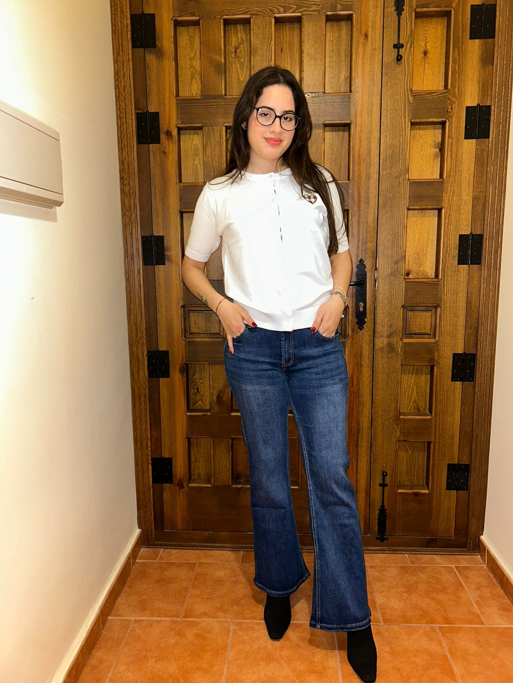 JEANS DE MEZCLILLA ACAMPANADO