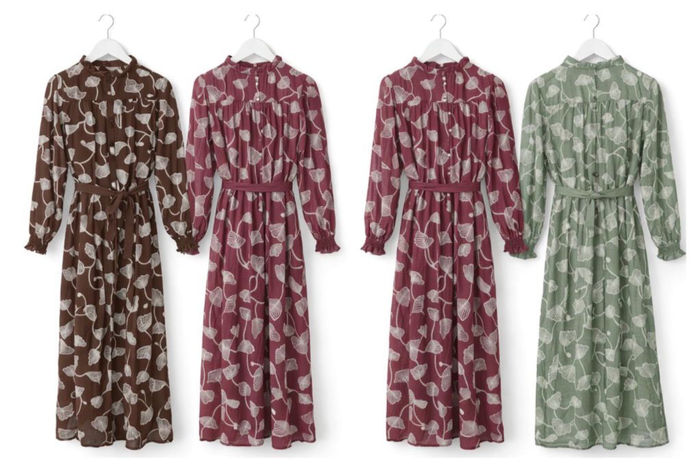 VESTIDO MIDI CON ESTAMPADO BÓTANICO