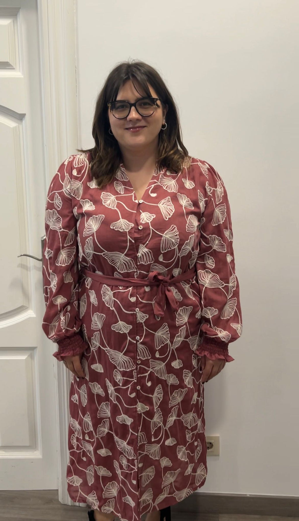 VESTIDO MIDI CON ESTAMPADO BÓTANICO