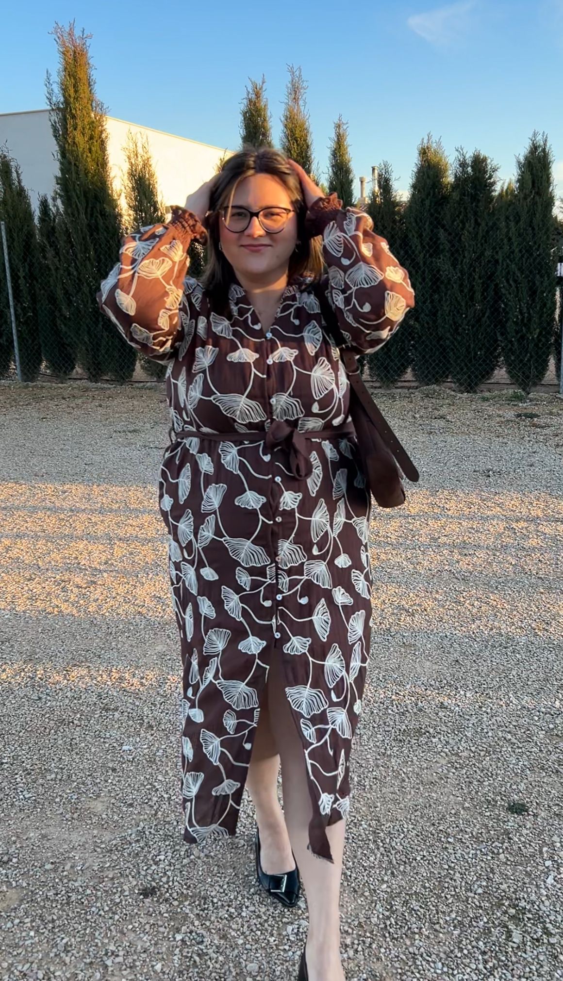 VESTIDO MIDI CON ESTAMPADO BÓTANICO