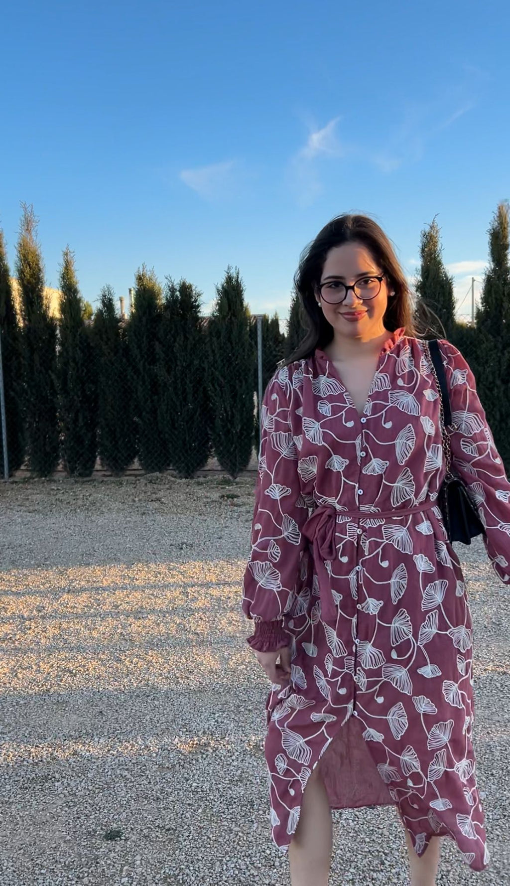 VESTIDO MIDI CON ESTAMPADO BÓTANICO